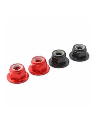 Tuercas motor M5 CW/CCW - Red/Black (2+2)