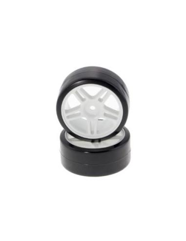Neumáticos Drift para 1/10 - Llanta Blanca (2u)