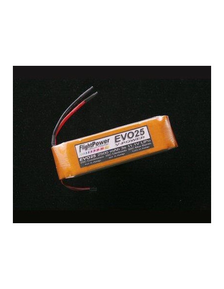 Batería FlightPower EVO 25 11,1V 2.500 mAh  25C.  (3S1P) 209 gr.