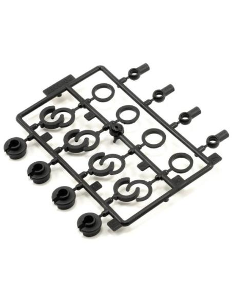 Shock End, spr cup, spr clip set: 1/10 2WD