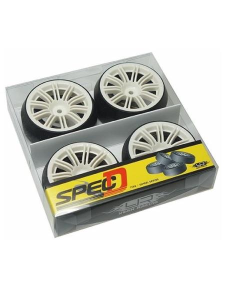 Ruedas para Drift con llanta Blanca Spoke 10 para 1/10 (4u)