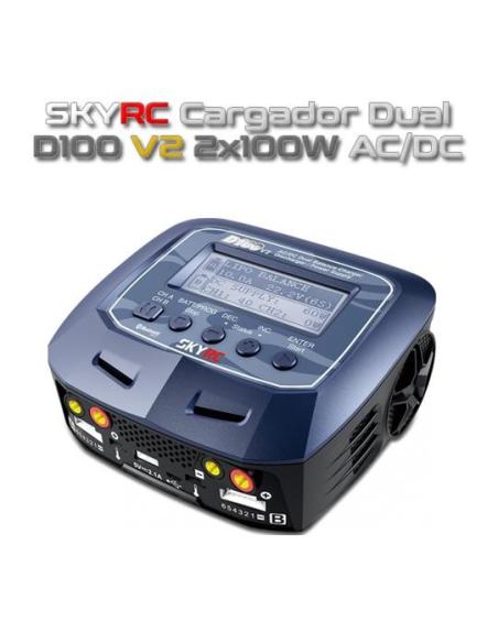 Skyrc Cargador Dual D100 V2 2x100W AC/DC