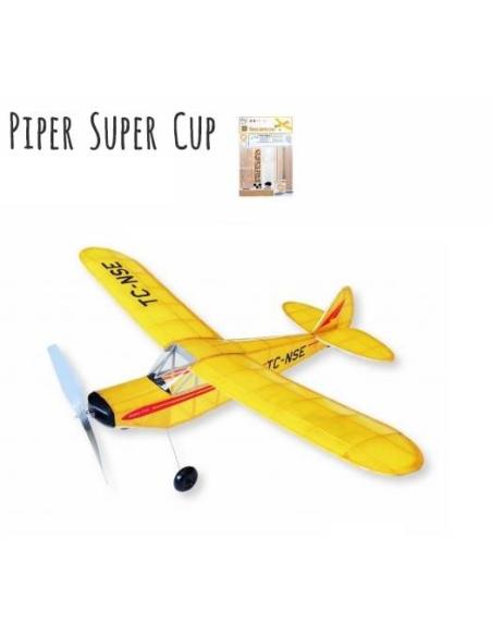 Piper Super Cub - Maqueta madera para lanzar con goma.