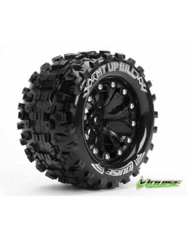 LR-T3204SBB Monster Truck Tiressoft 2.8" Black Bearing Rims Hex 12mm