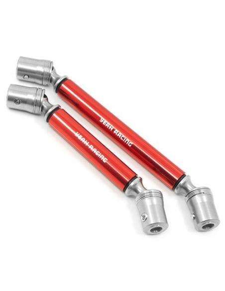 Stainless Steel Front & Rear Center Shaft Set Red For Traxxas TRX-4 (2u)