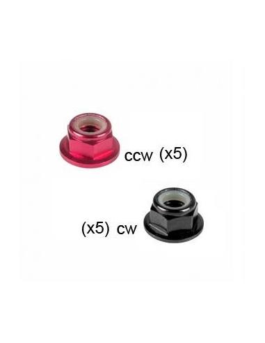 Tuercas motor CW - Black / CWW - Red...