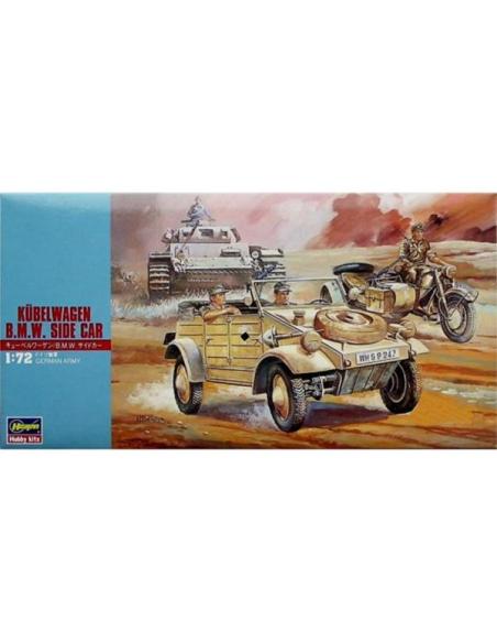 KÜBELWAGEN/B.M.W. SIDE CAR Hasegawa 1/72