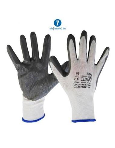 Guantes soporte polyester y recubrimiento de nitrilo.