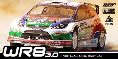 Wr8 3.0 Ford Fiesta Abu Dhabi Castrol Wrc Nitro Rally Car 1/8