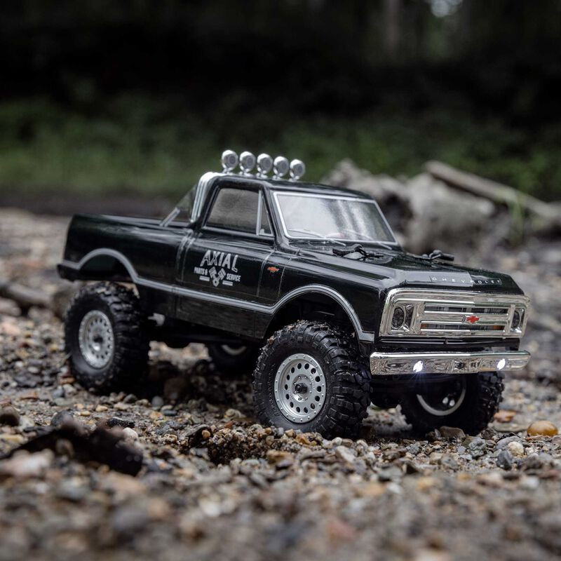 1-24 SCX24 1967 Chevrolet C10 4X4 RTR Brushed Rock Crawler (Battery & Charger Included)  Black