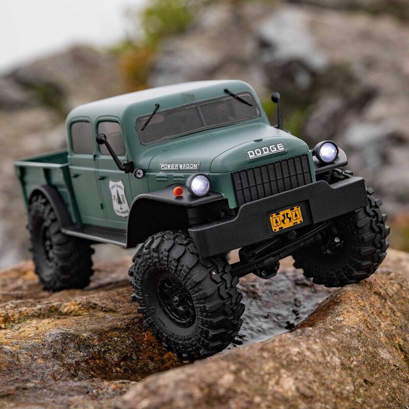 1-24 SCX24 Dodge Power Wagon 4X4 RTR Brushed Rock Crawler (Battery & Charger Included)  Green