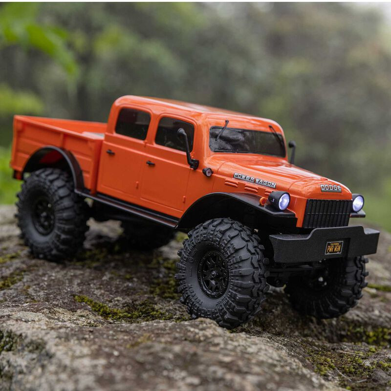 1-24 SCX24 Dodge Power Wagon 4X4 RTR Brushed Rock Crawler (Battery & Charger Included)  Orange