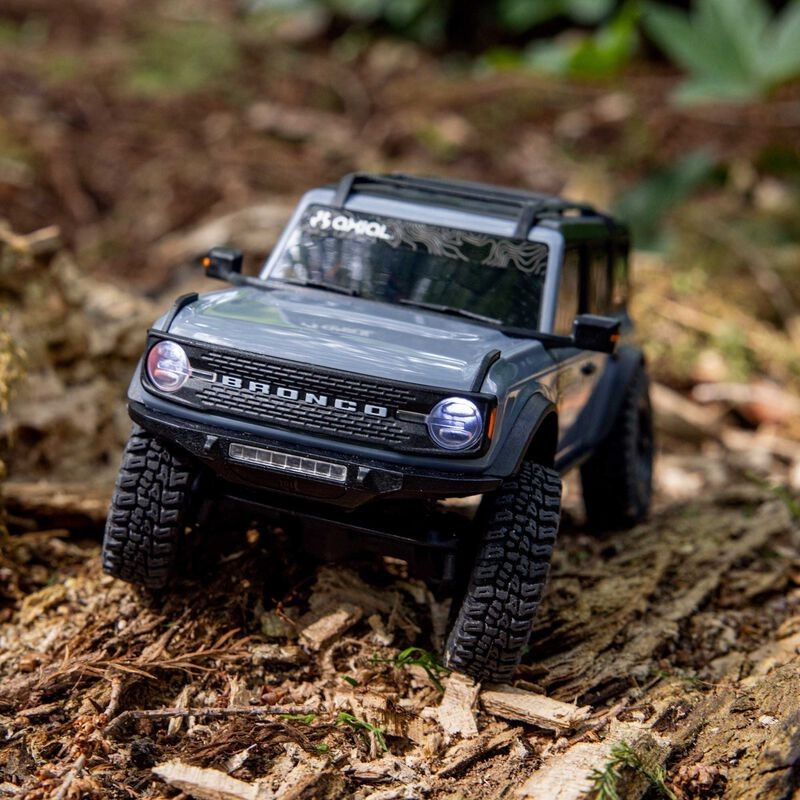 1/30 SCX30 Ford Bronco 4X4 RTR Brushed Rock Crawler (Battery & Charger Included)  Gray