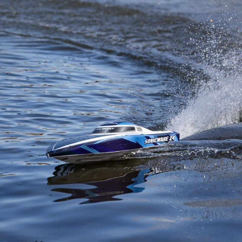 Sonicwake 24" Self-Righting Brushless Deep-V RTR (Battery & Charger Included)  Blue