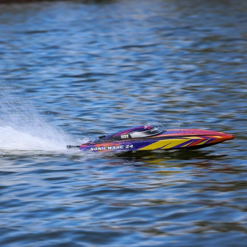 Sonicwake 24" Self-Righting Brushless Deep-V RTR (Battery & Charger Included)  Red