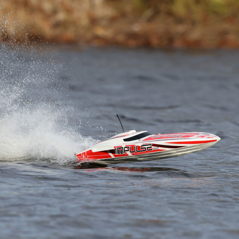 Impulse 32" Brushless Deep-V RTR with Smart  White-Red
