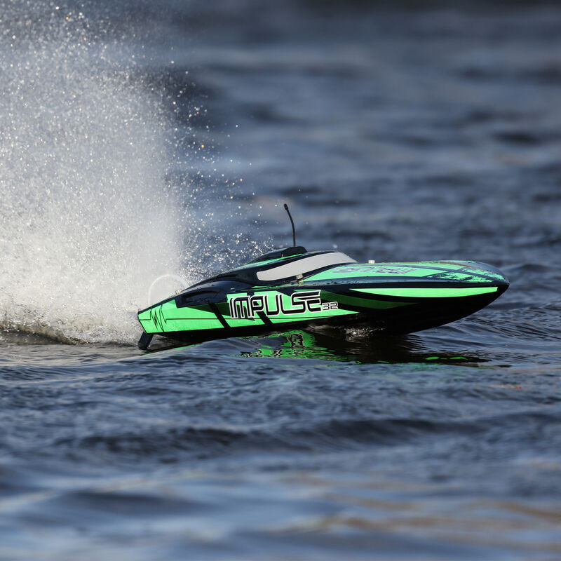 Impulse 32" Brushless Deep-V RTR with Smart  Black-Green