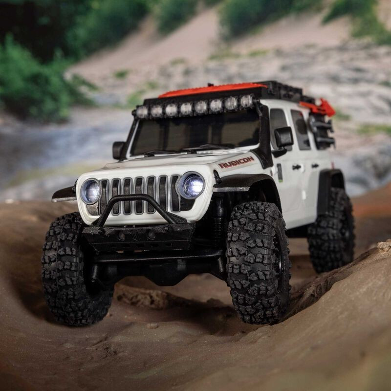 1-30 SCX30 Jeep Wrangler JLU 4X4 RTR Brushed Rock Crawler (Battery & Charger Included)  White