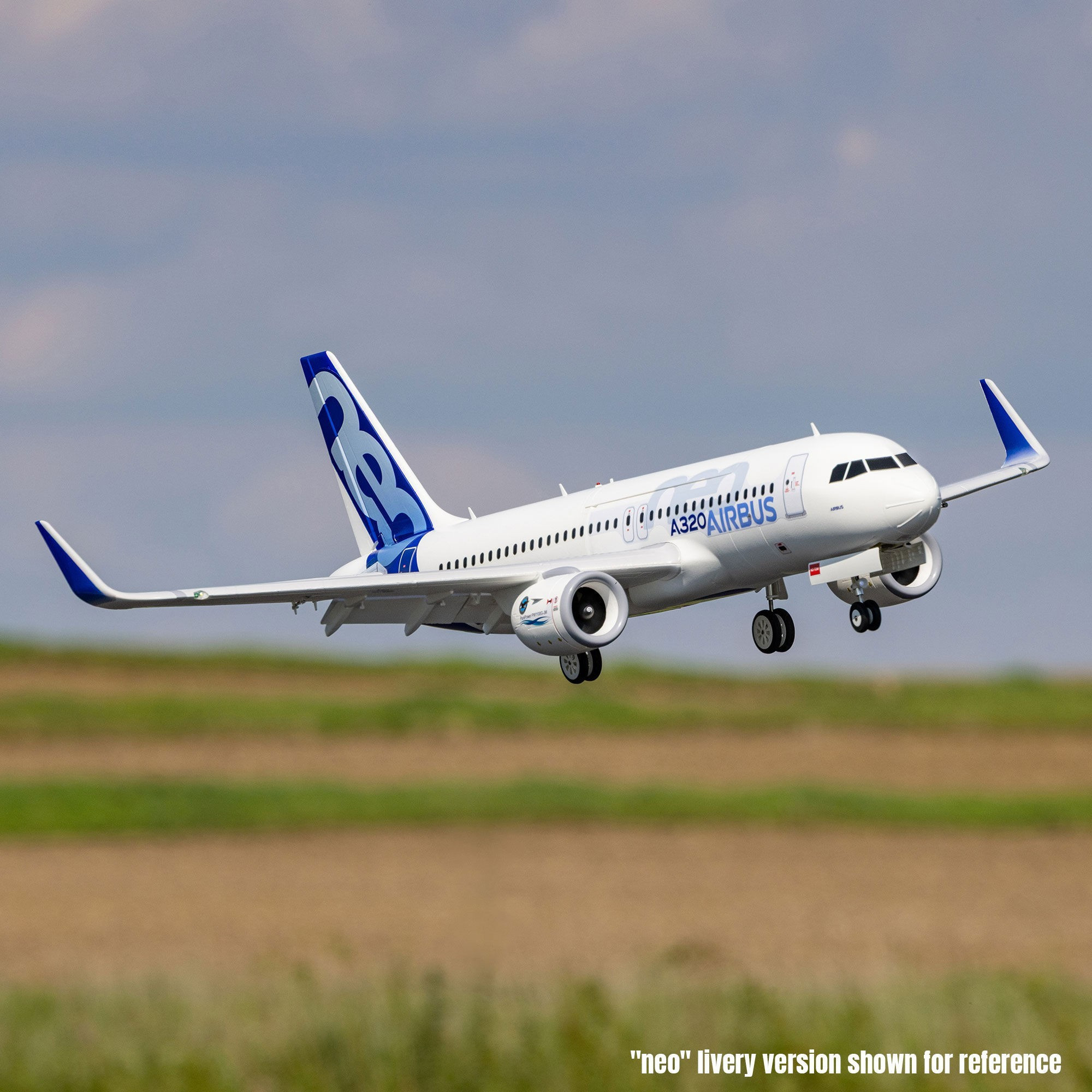 Airbus A320neo Twin 64mm EDF BNF Basic with AS3X+ and SAFE Select  Base White