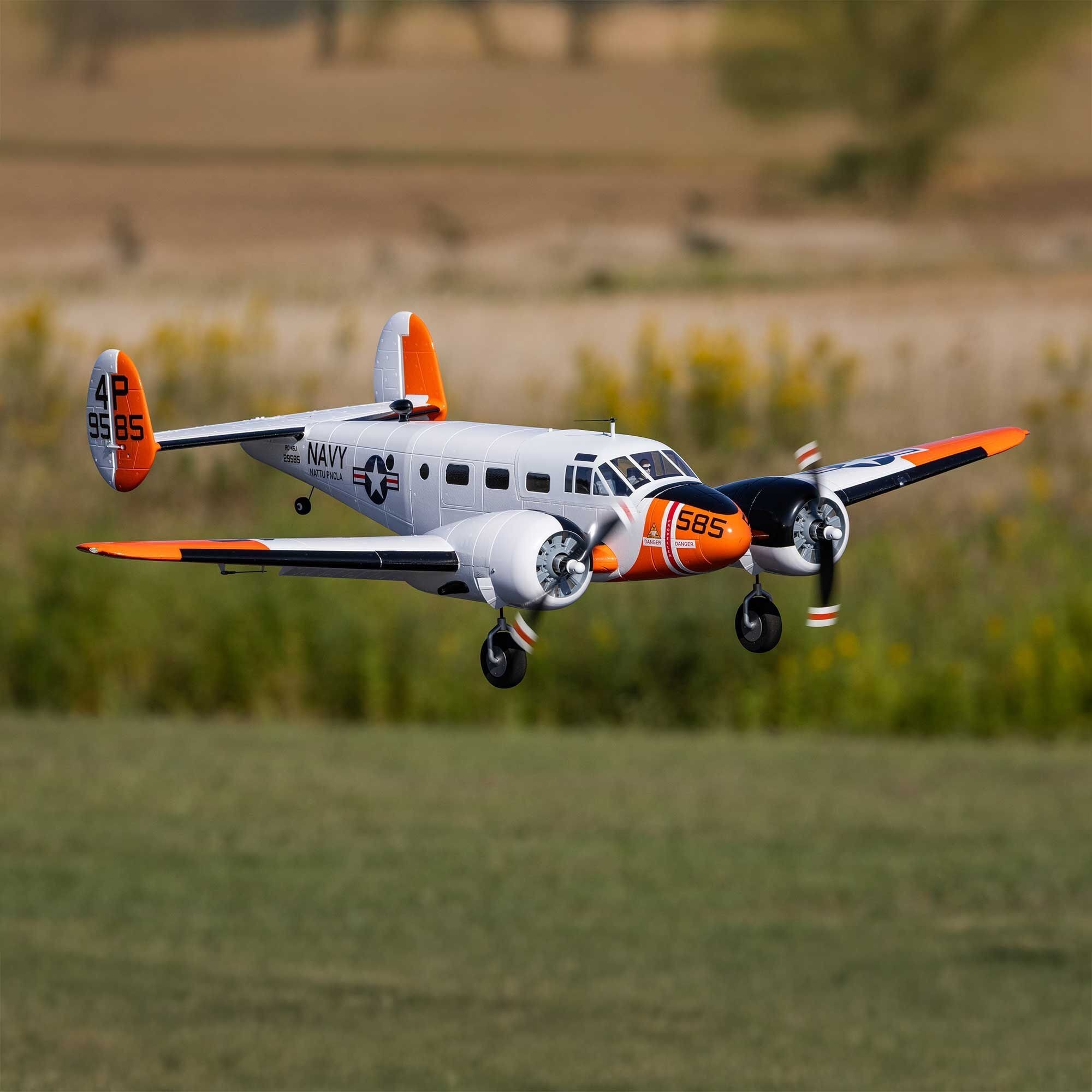 Beechcraft D18-RC-45J 1.5m BNF Basic with AS3X+ and SAFE Select