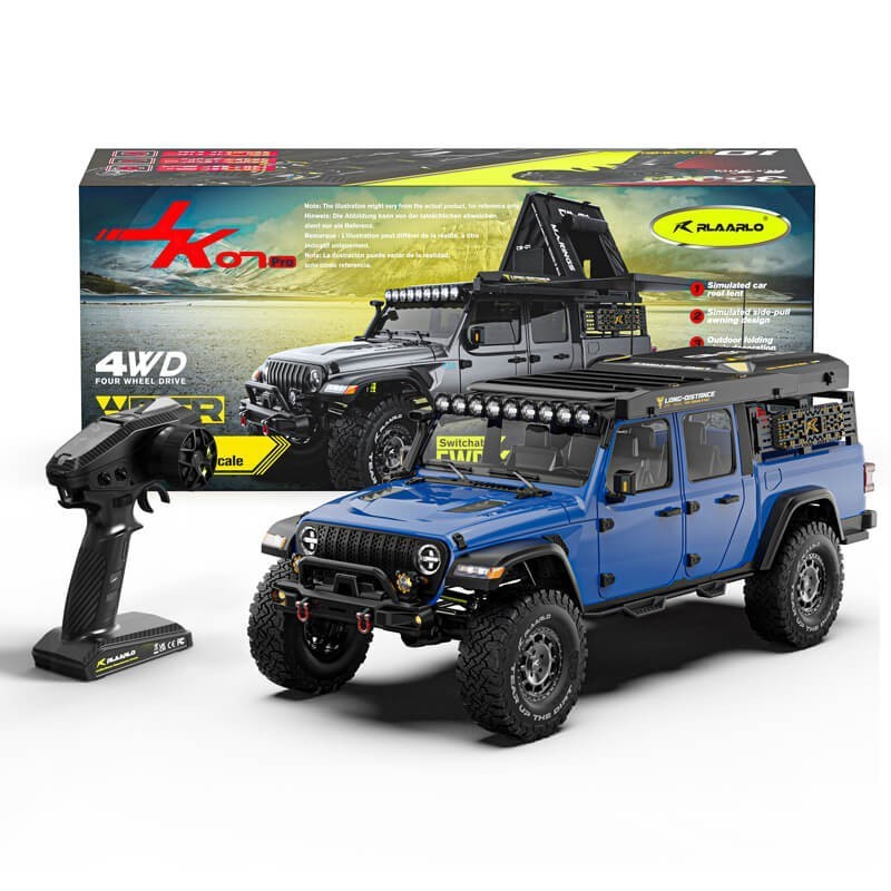 1-7 Scale 4WD Brushed RTR RC Crawler JK07Pro - Brushed - Blue