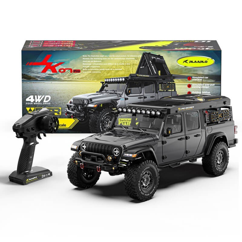 1-7 Scale 4WD Brushed RTR RC Crawler JK07Pro - Brushed - Gray